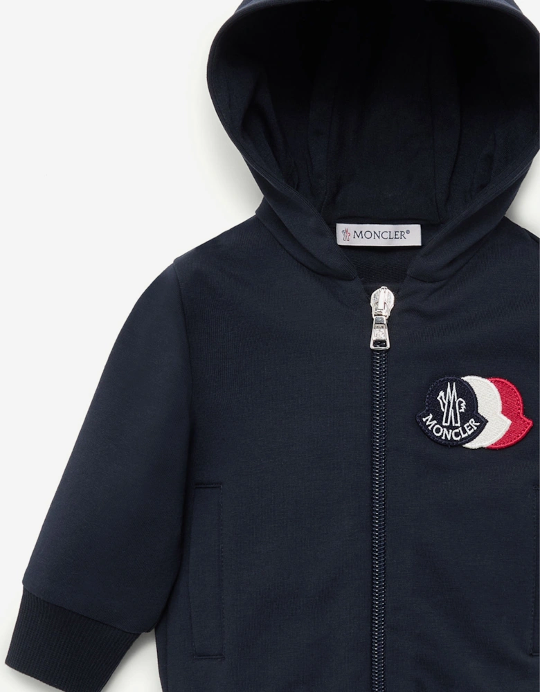 Enfant Baby Boys Zip Up Hoodie in Navy