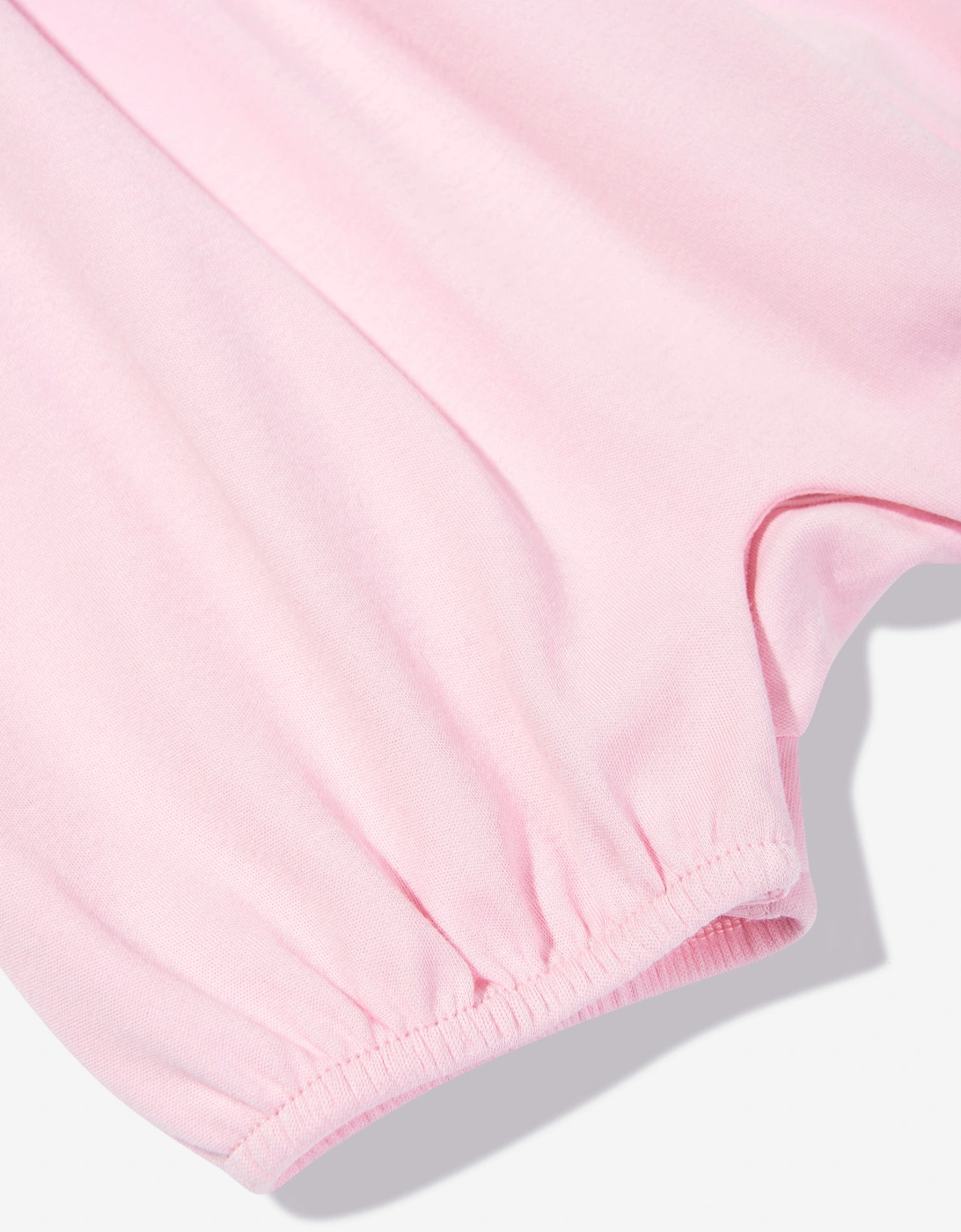 Baby Girls Polo Bubble Romper in Pink