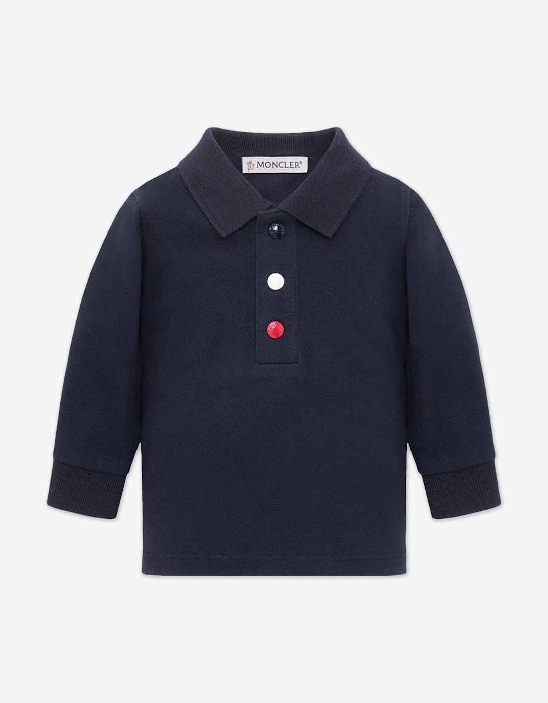 Enfant Baby Boys Long Sleeve Polo Shirt in Navy, 5 of 4