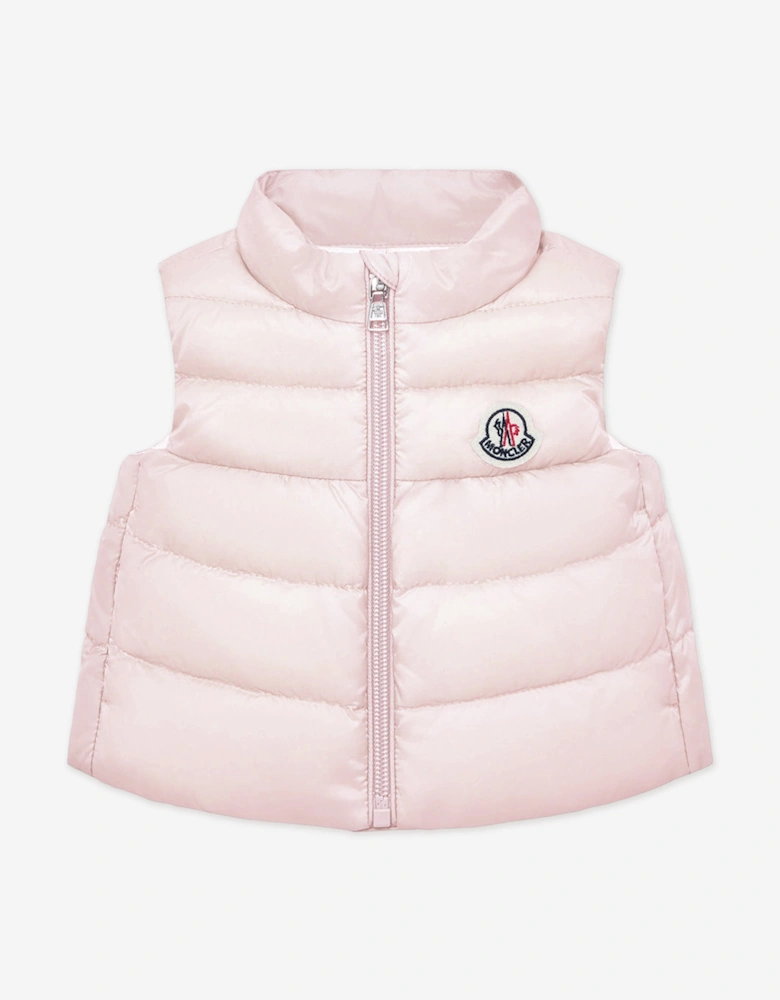 Enfant Baby Girls Down Padded Hiva Gilet in Pink