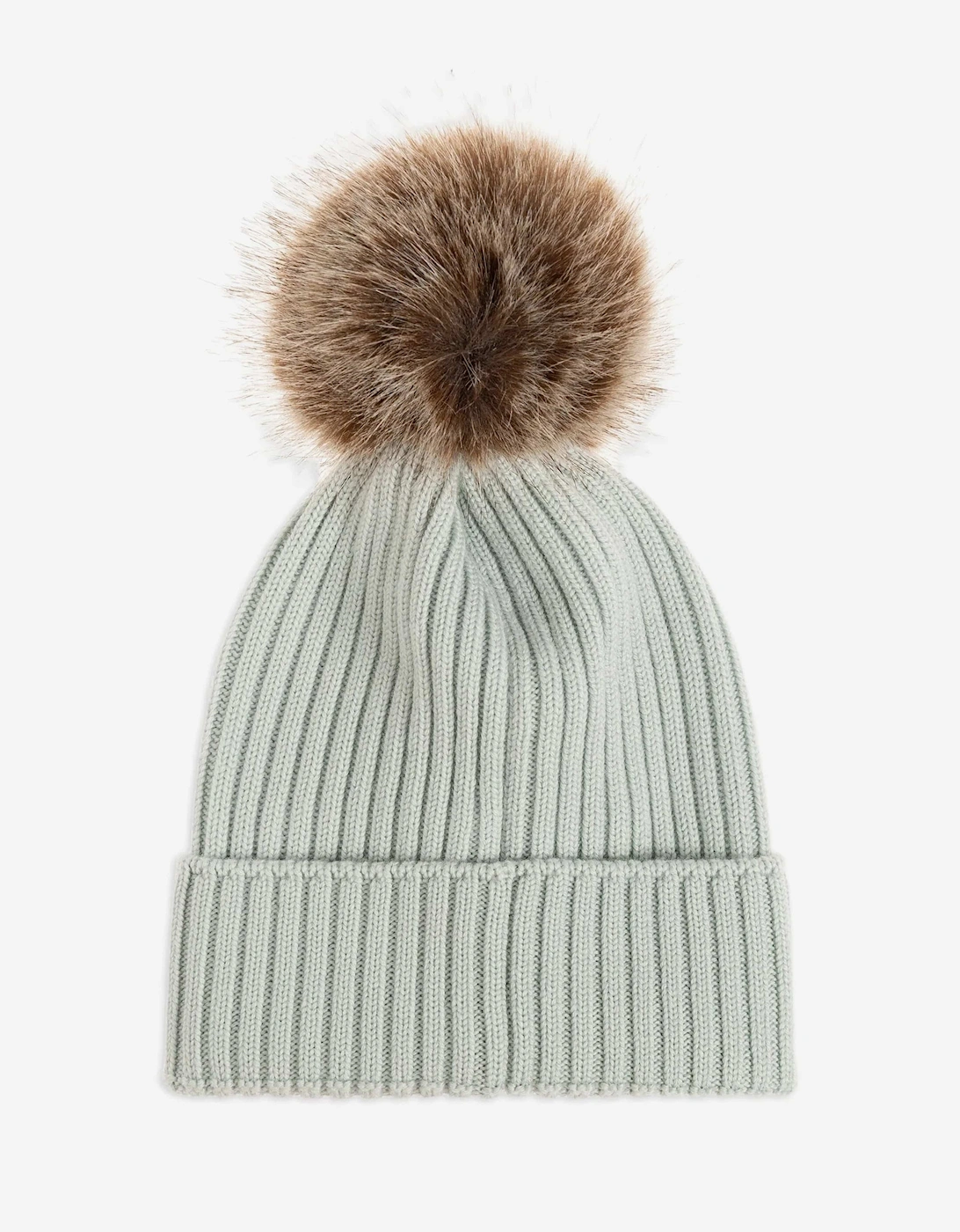 Enfant Girls Wool Pom-Pom Hat in Grey