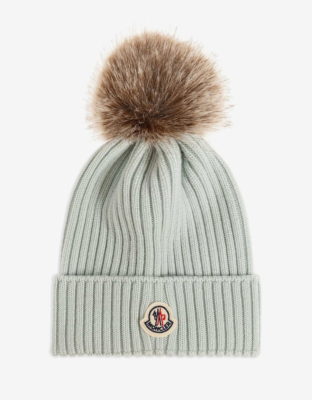 Moncler Girls Grey 'S Enfant Wool Pom-Pom Hat In - Size: 4 - 6 Yrs S 50-52 Cm Kids