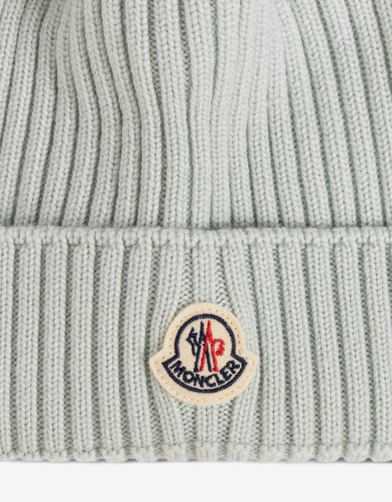 Enfant Girls Wool Pom-Pom Hat in Grey