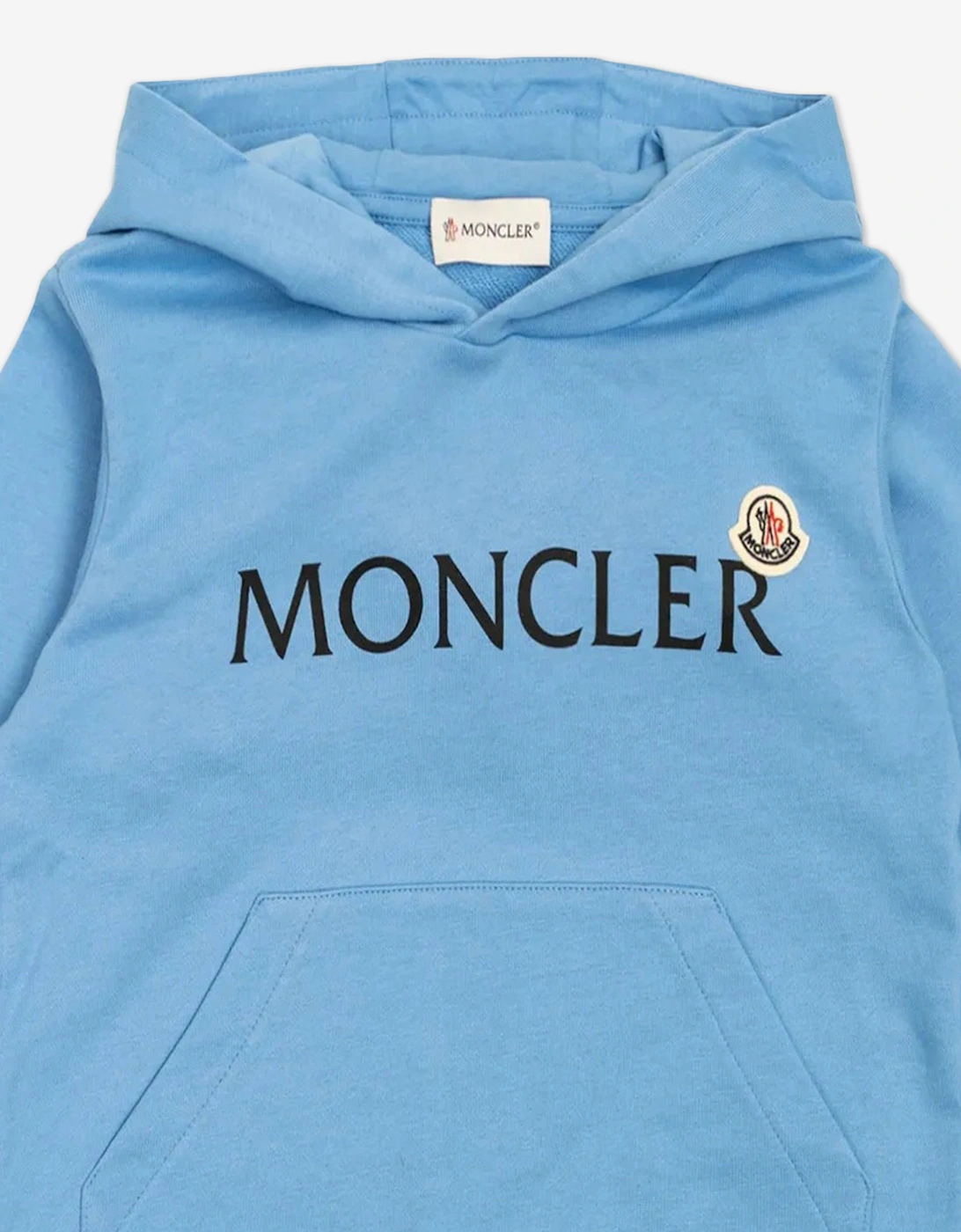 Moncler Boys Blue Enfant Logo Hoodie In - : 4 Years Size 4 Yrs Kids