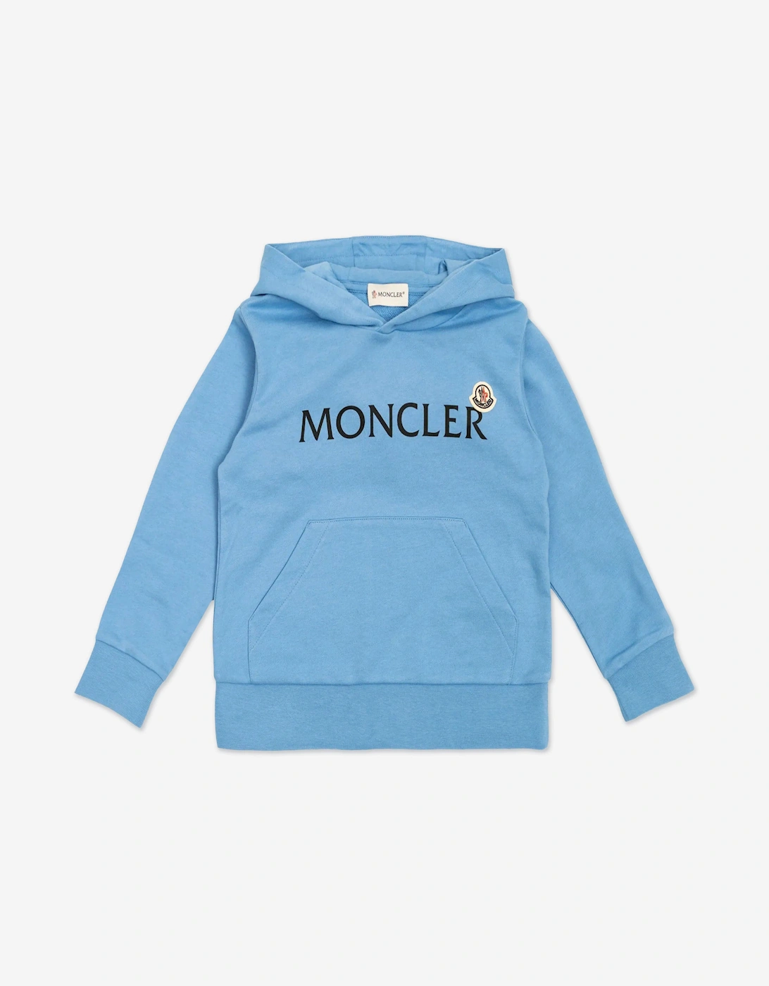 Moncler Boys Blue Enfant Logo Hoodie In  4 Years Size 4 Yrs Kids