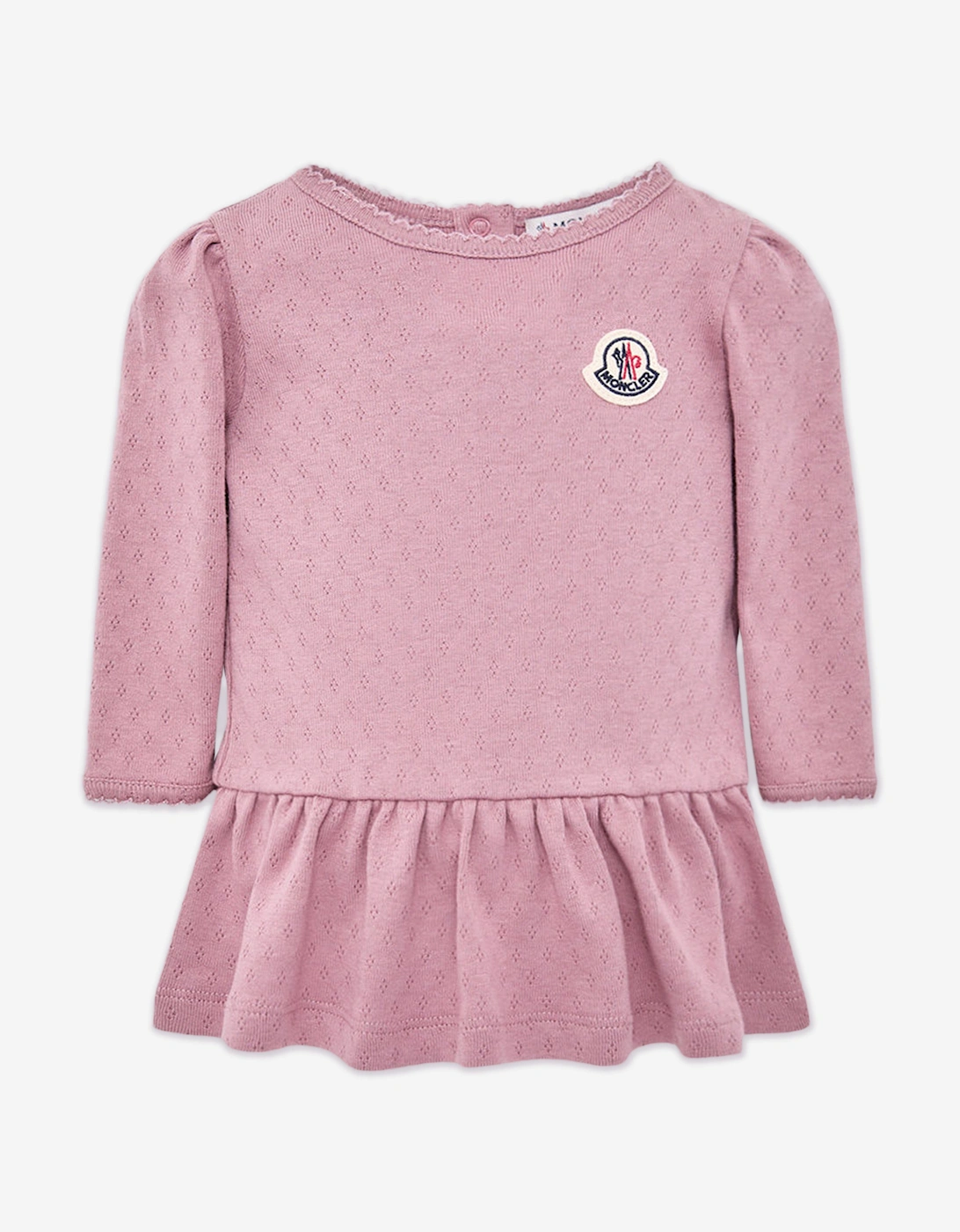 Enfant Baby Girls Cotton Logo Dress in Pink, 5 of 4