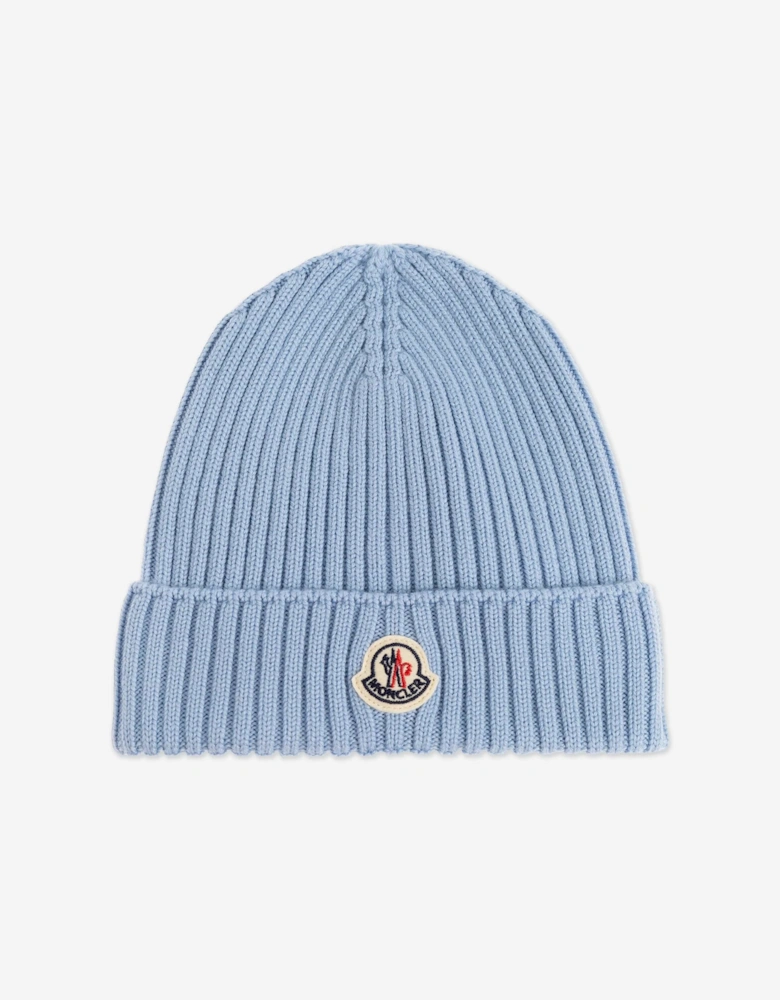 Enfant Boys Wool Knit Beanie Hat in Blue