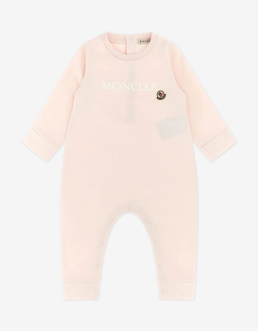 Moncler Girls Pink Enfant Baby Logo Romper In - : 12-18 Months Size 12 - 18 Mths Kids