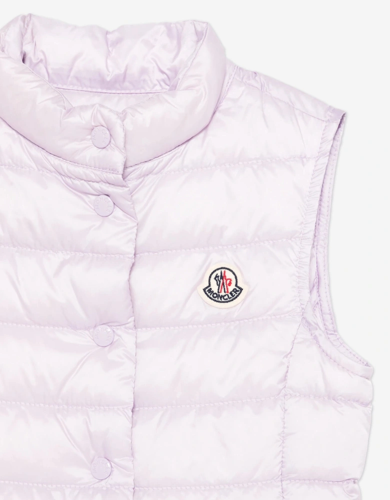 Enfant Girls Down Padded Liane Gilet in Purple