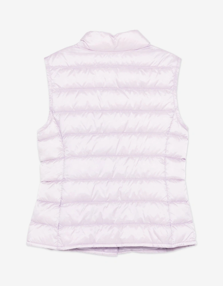 Enfant Girls Down Padded Liane Gilet in Purple