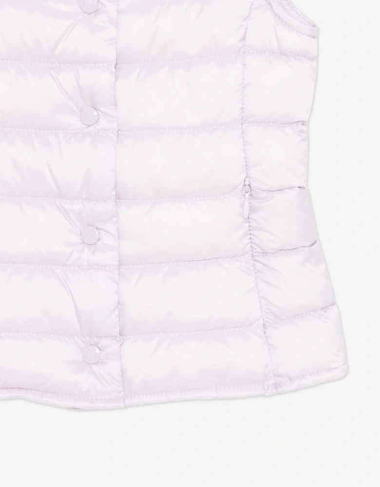 Enfant Girls Down Padded Liane Gilet in Purple