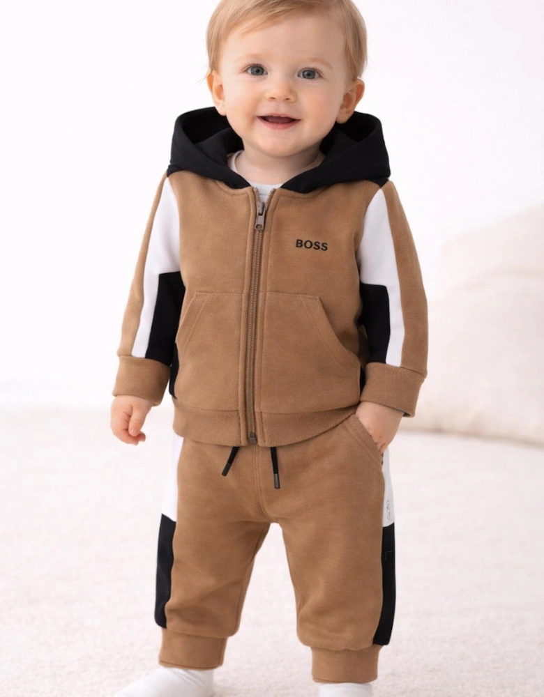 BOSS BABY/TODDLER BLACK/BEIGE TRACKSUIT J52447/J52429