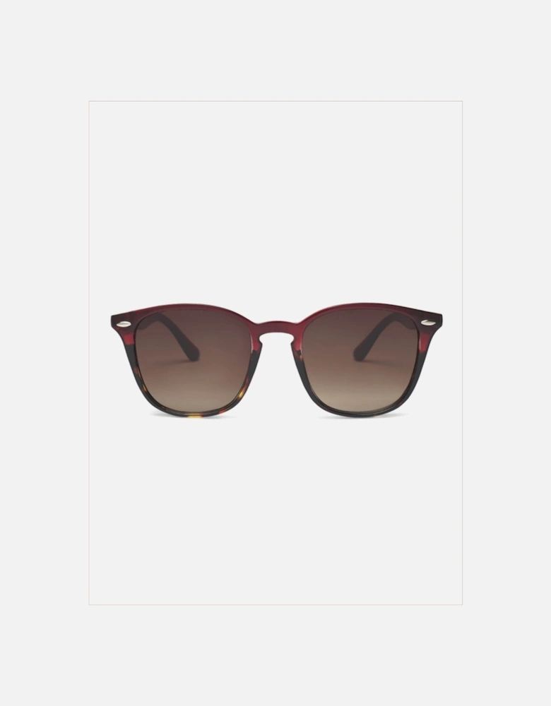 Cooper Wayfarer Style Sunglasses In Burgundy