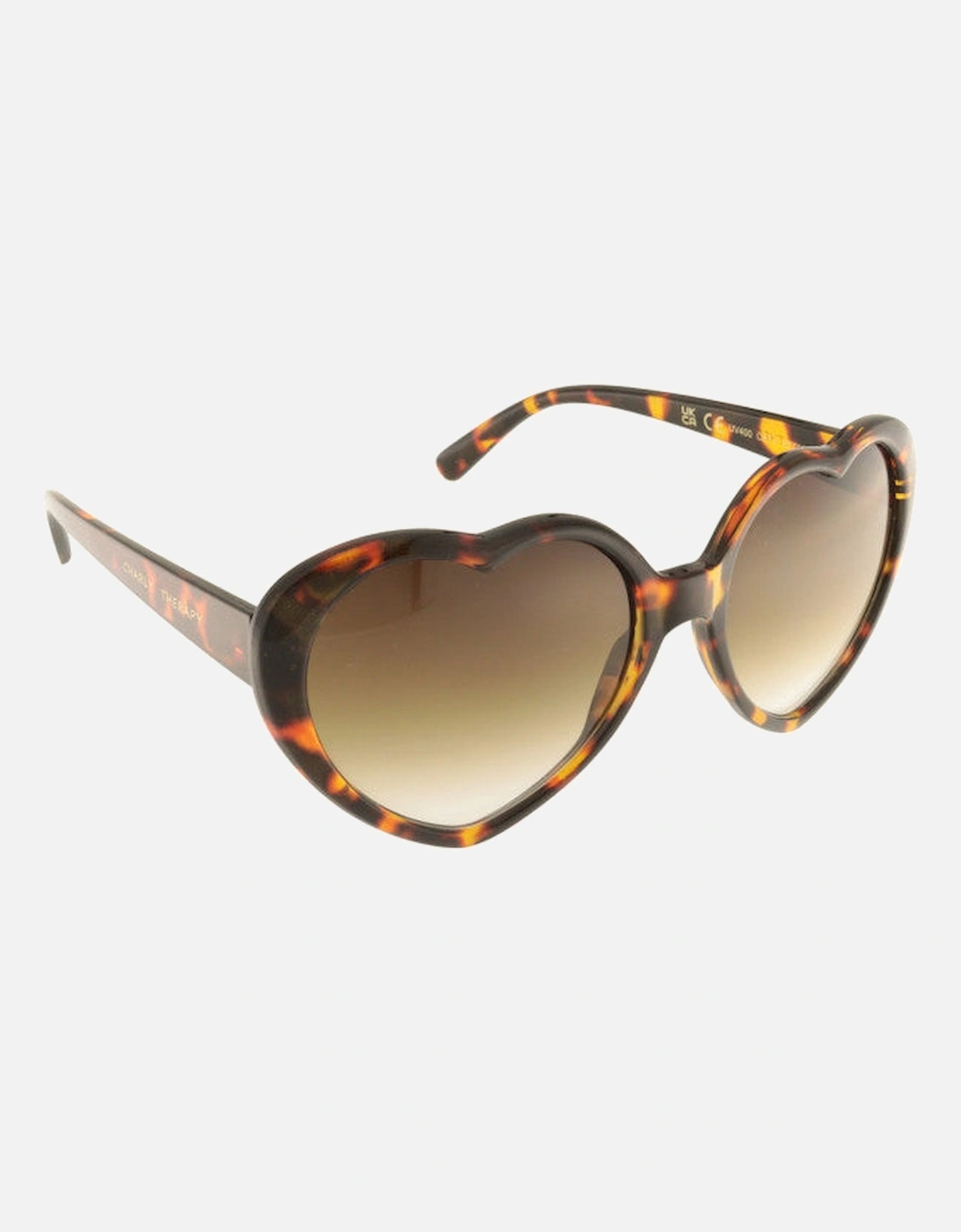 Sue Heart Sunglasses In Tortoise