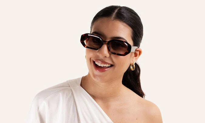 Billie Geometric Sunglasses In Tortoise