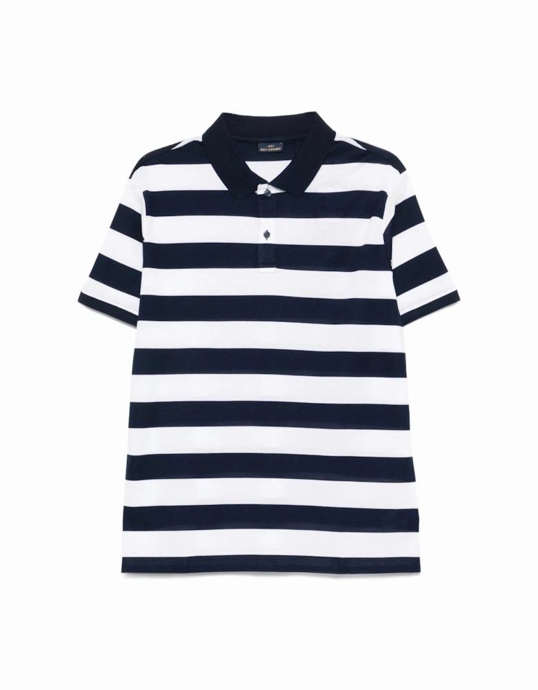 Double cotton Striped polo shirt