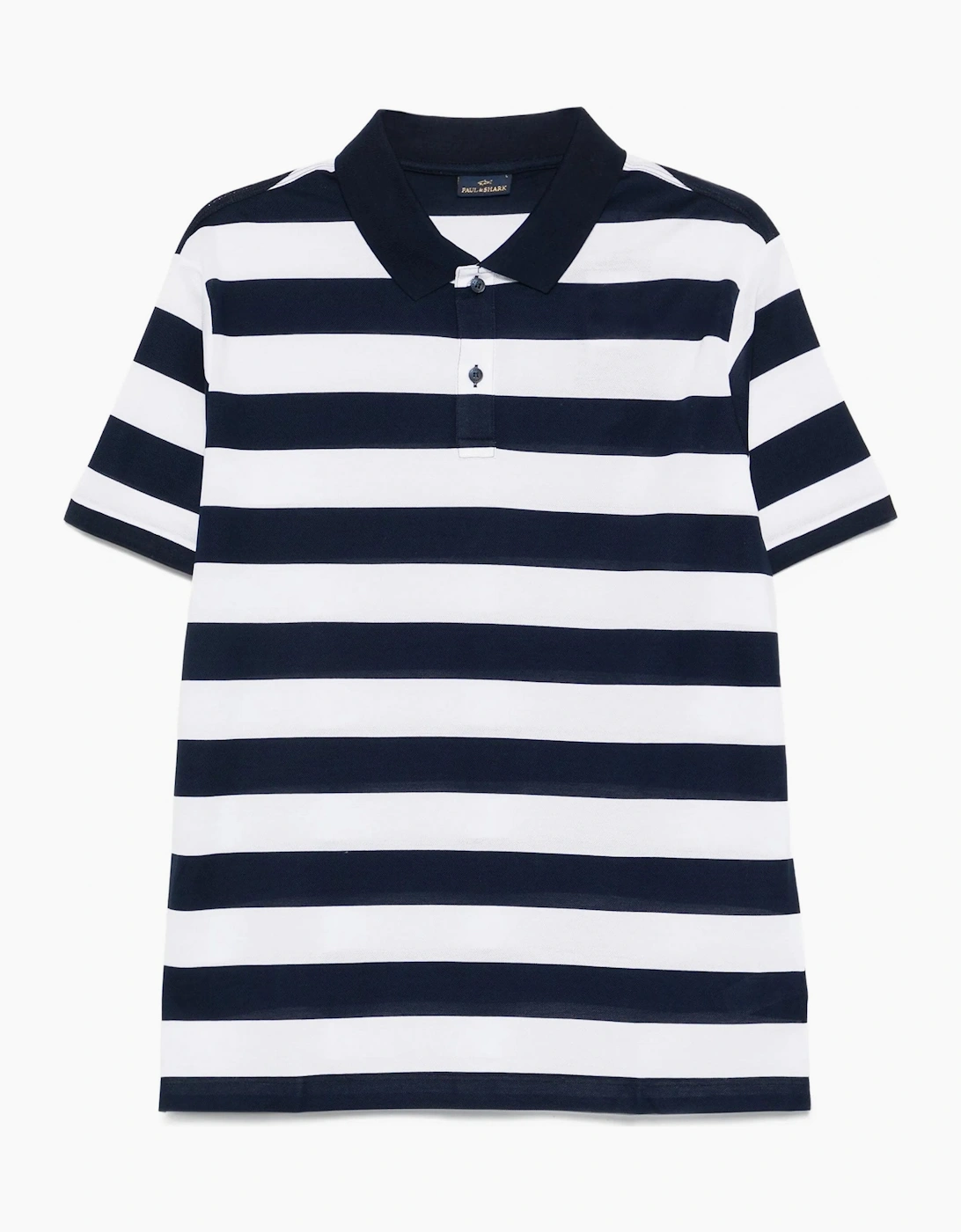 Paul & Shark Paul & Shark Men's Double Cotton Striped Polo Shirt Navy