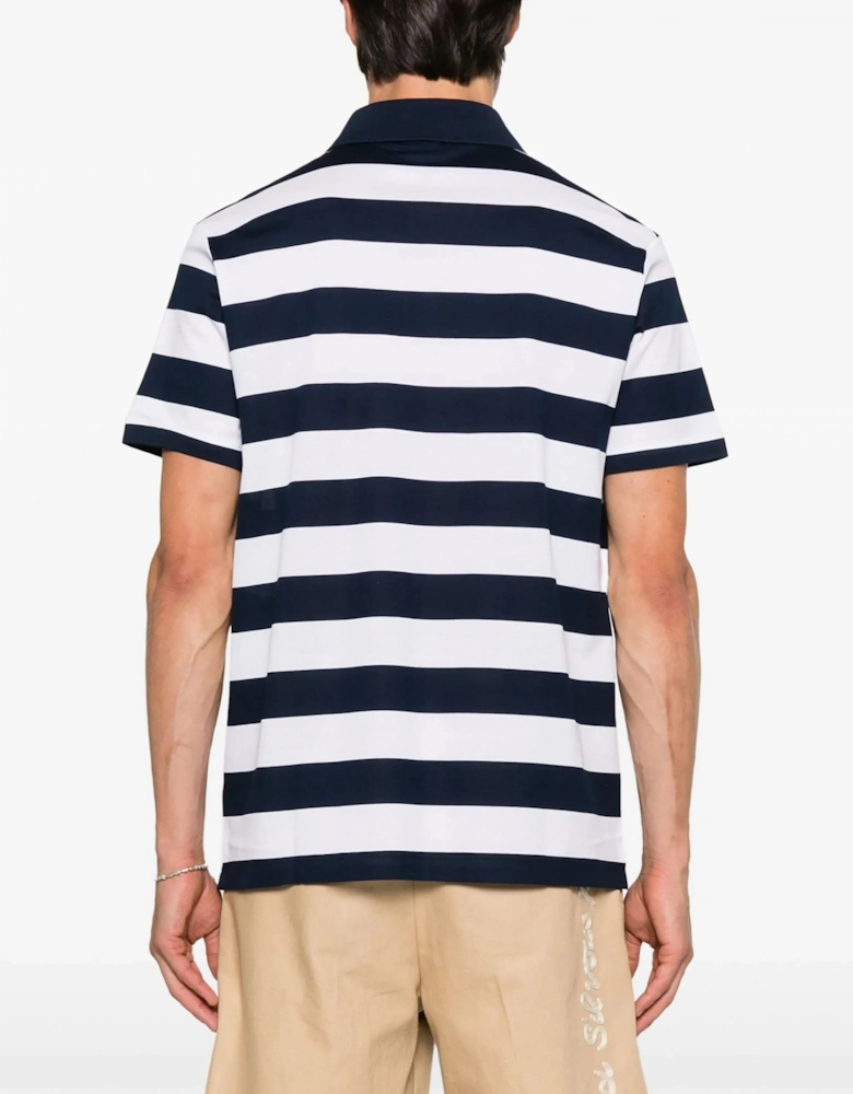 Double cotton Striped polo shirt
