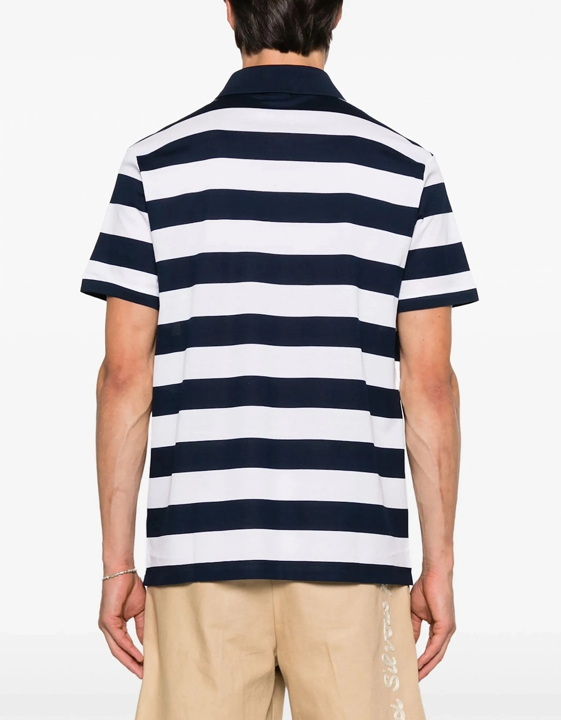 Double cotton Striped polo shirt