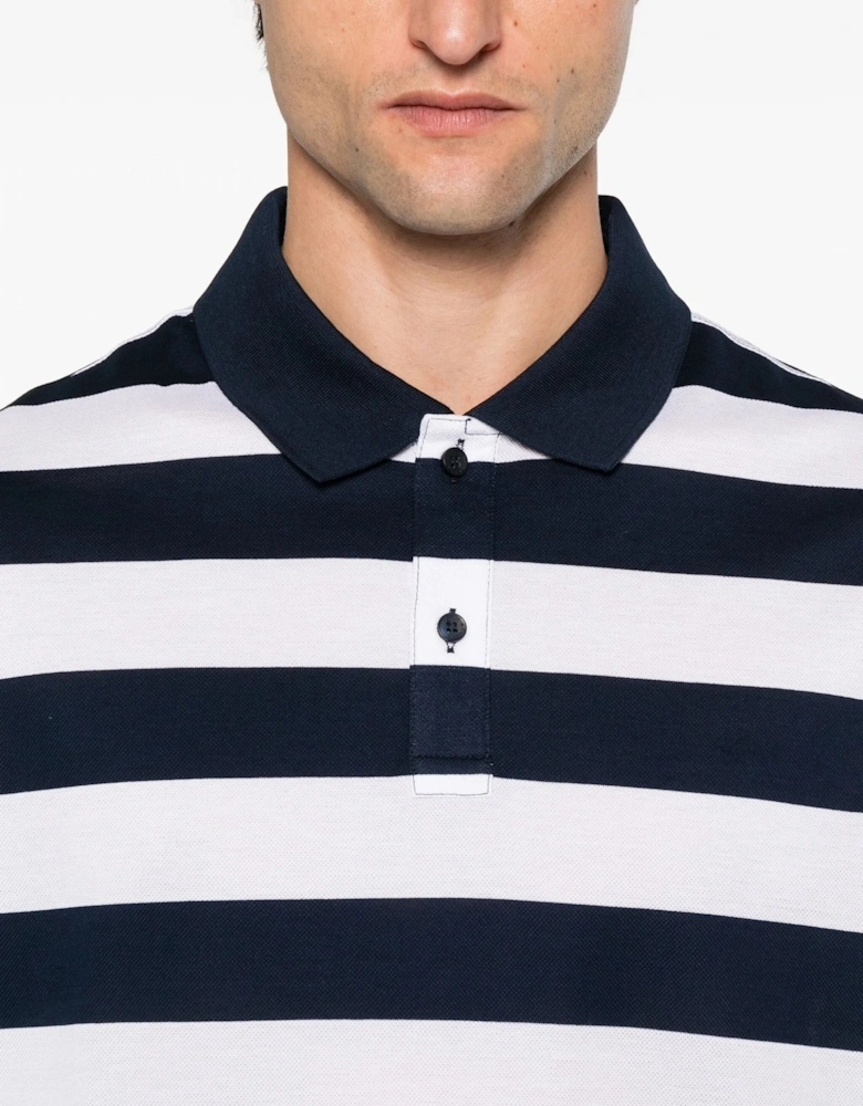 Double cotton Striped polo shirt