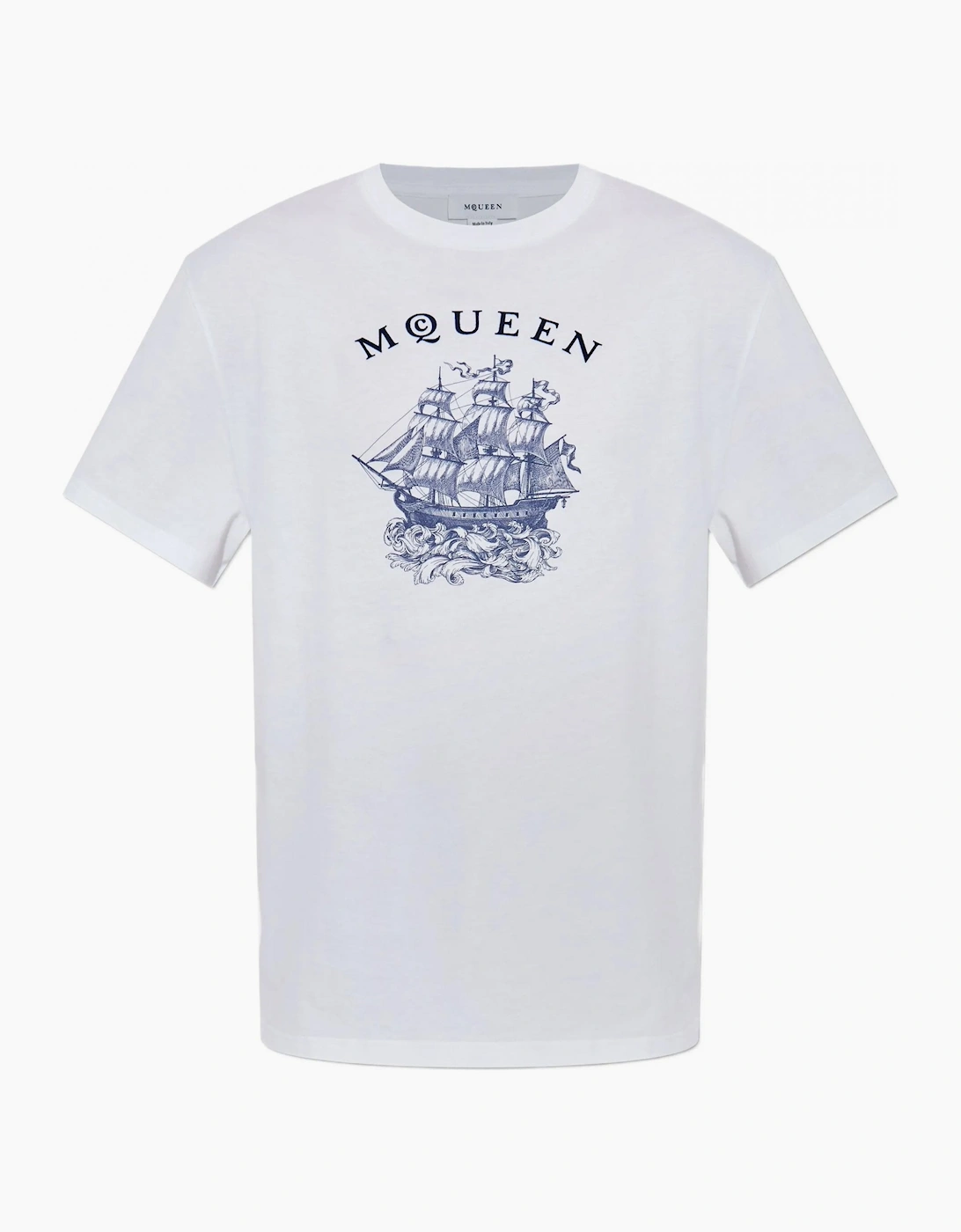 Alexander McQueen Alexander Mcqueen Men's Ship Tattoo T-Shirt White