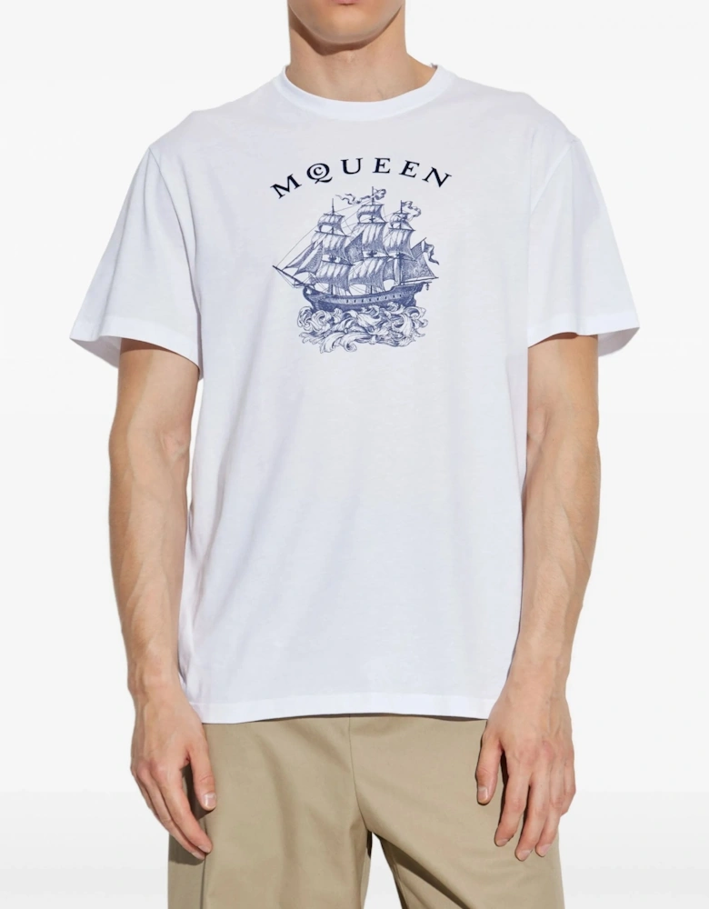 Ship Tattoo T-Shirt White