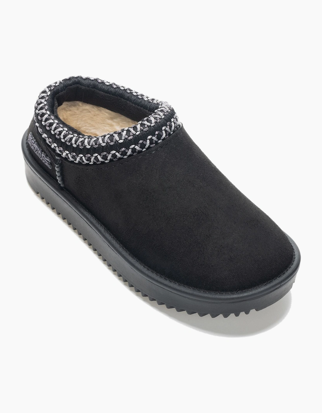 Regatta Girl's Regatta Kids Risley Waterproof Fur Lined Mule - Black