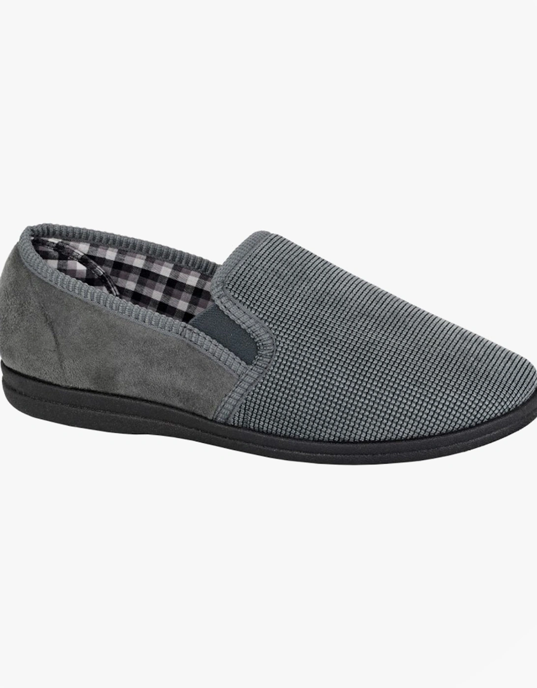 HARRY Mens Full Slippers Slippers Grey, 2 of 1
