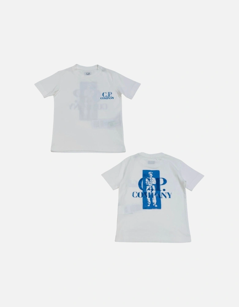 C.P.COMPANY BOYS WHITE T SHIRT C9M00L