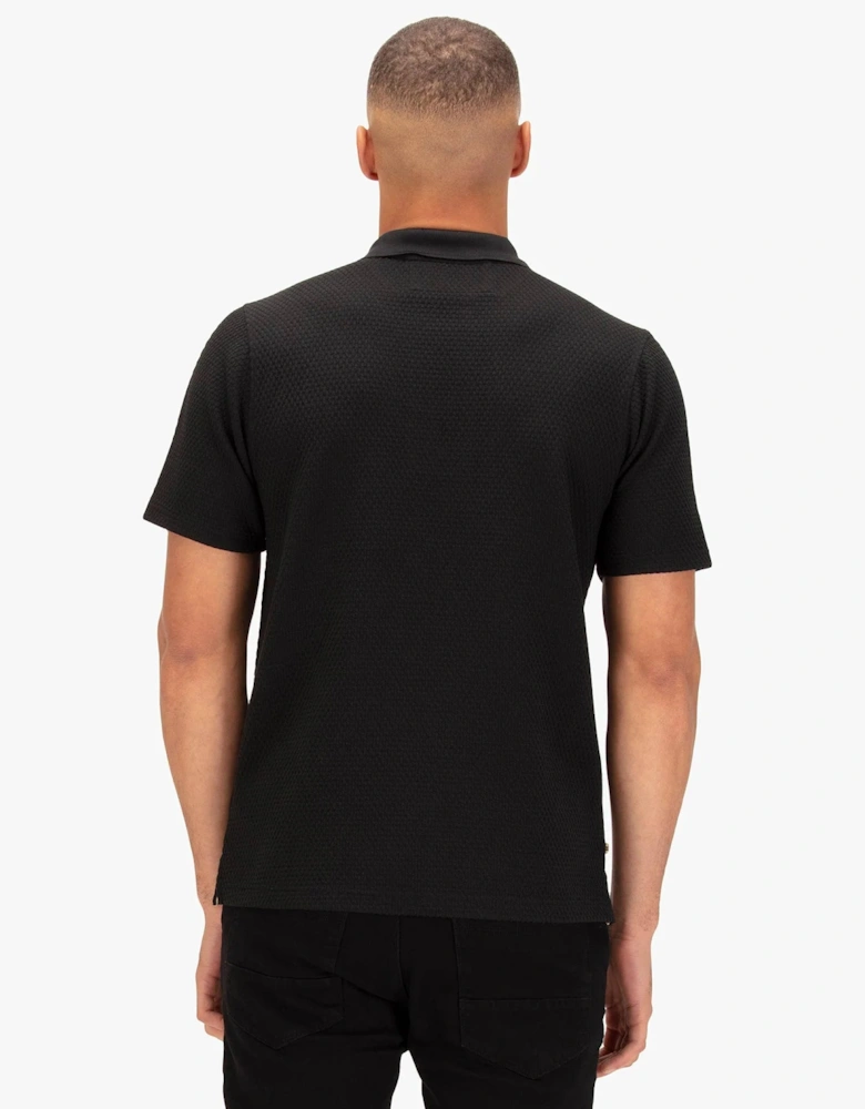 LUKE1977 Gilbraltar Zip Polo Shirt - Black