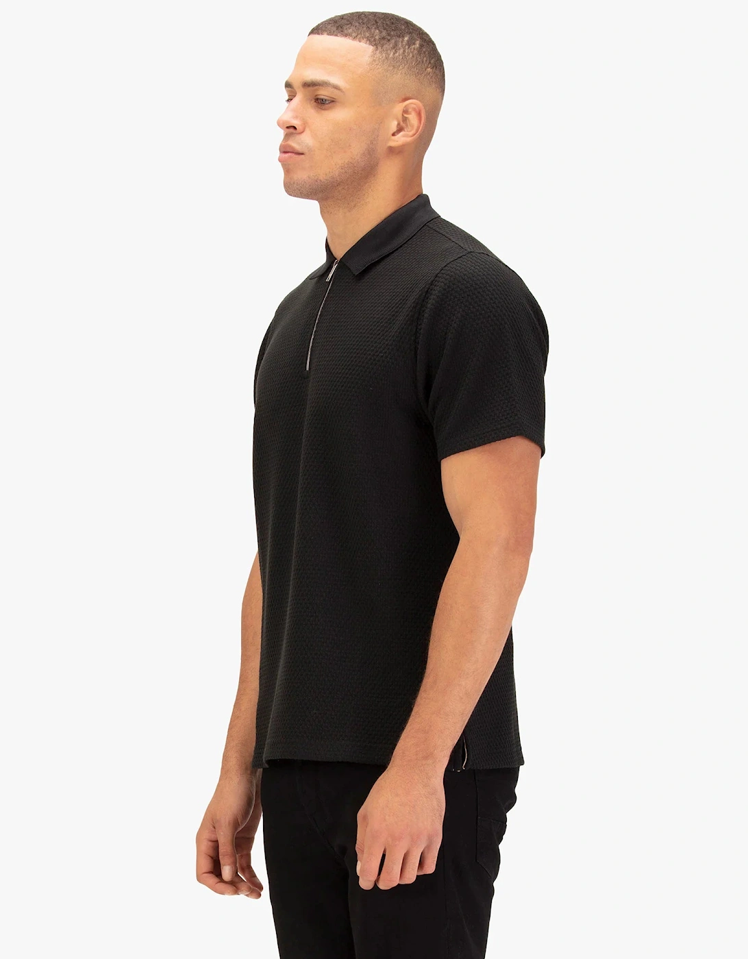 LUKE1977 Gilbraltar Zip Polo Shirt - Black