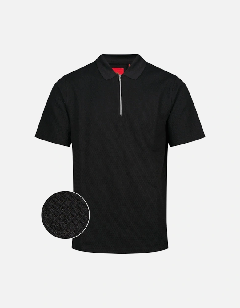LUKE1977 Gilbraltar Zip Polo Shirt - Black