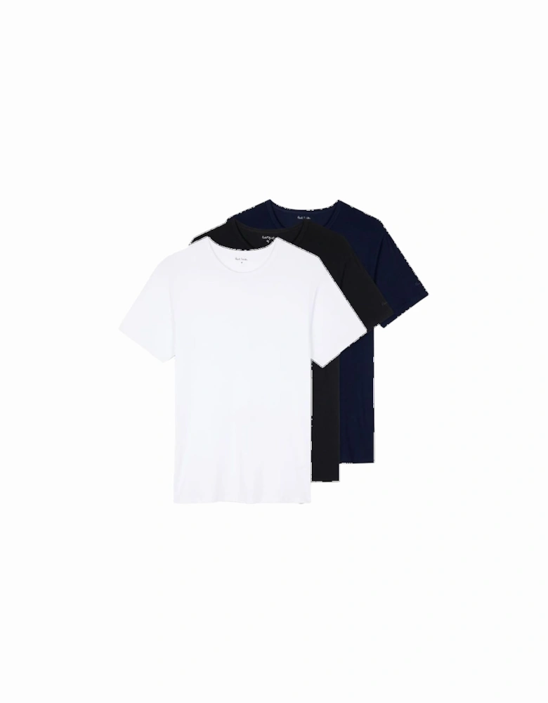 3-Pack Modal T-Shirts, White, Black, Navy