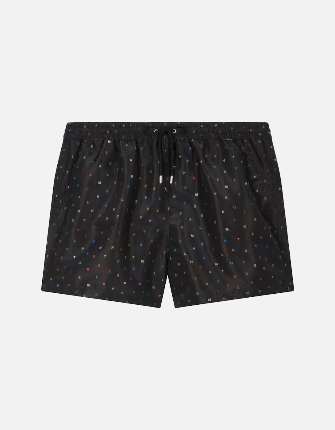 Men Swim Shorts PS Stamp, Black, 4 of 3