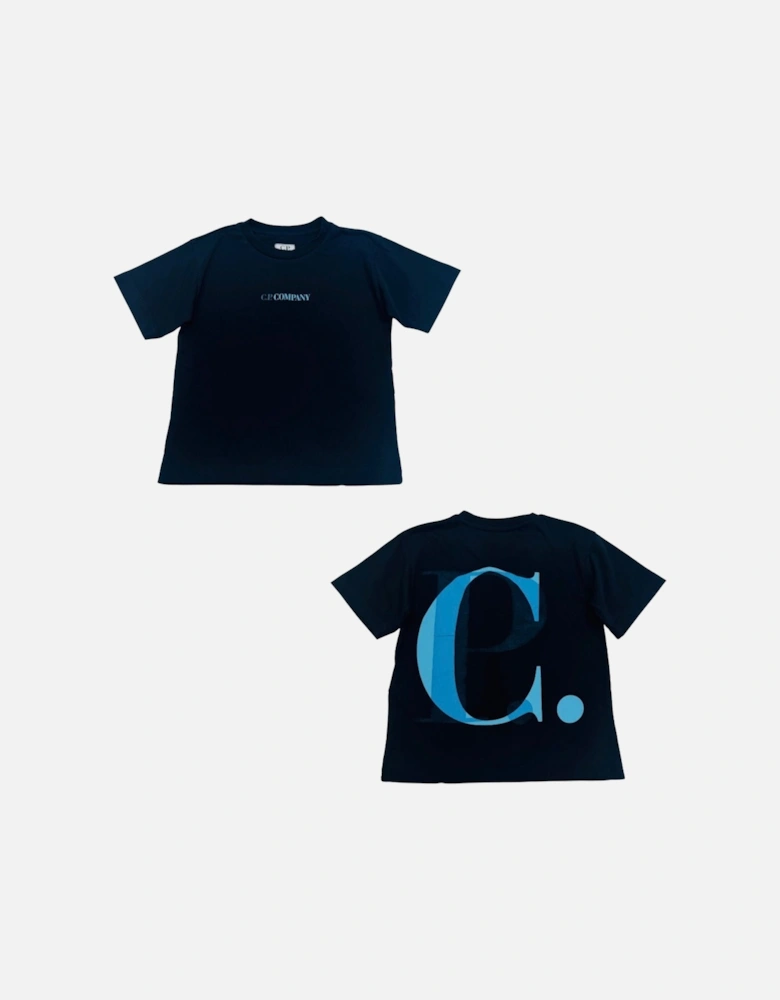 C.P.COMPANY BOYS MAXI NAVY T SHIRT CSM002
