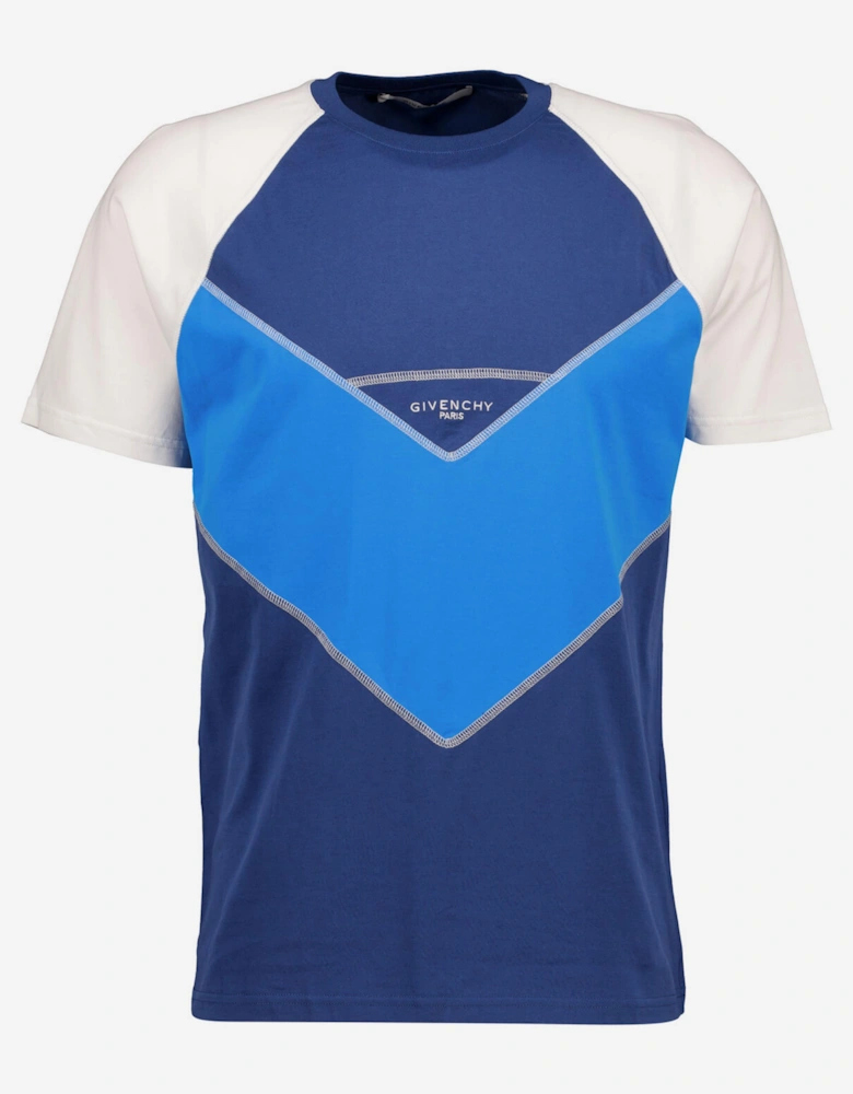 COLOUR BLOCK TEE BLUE