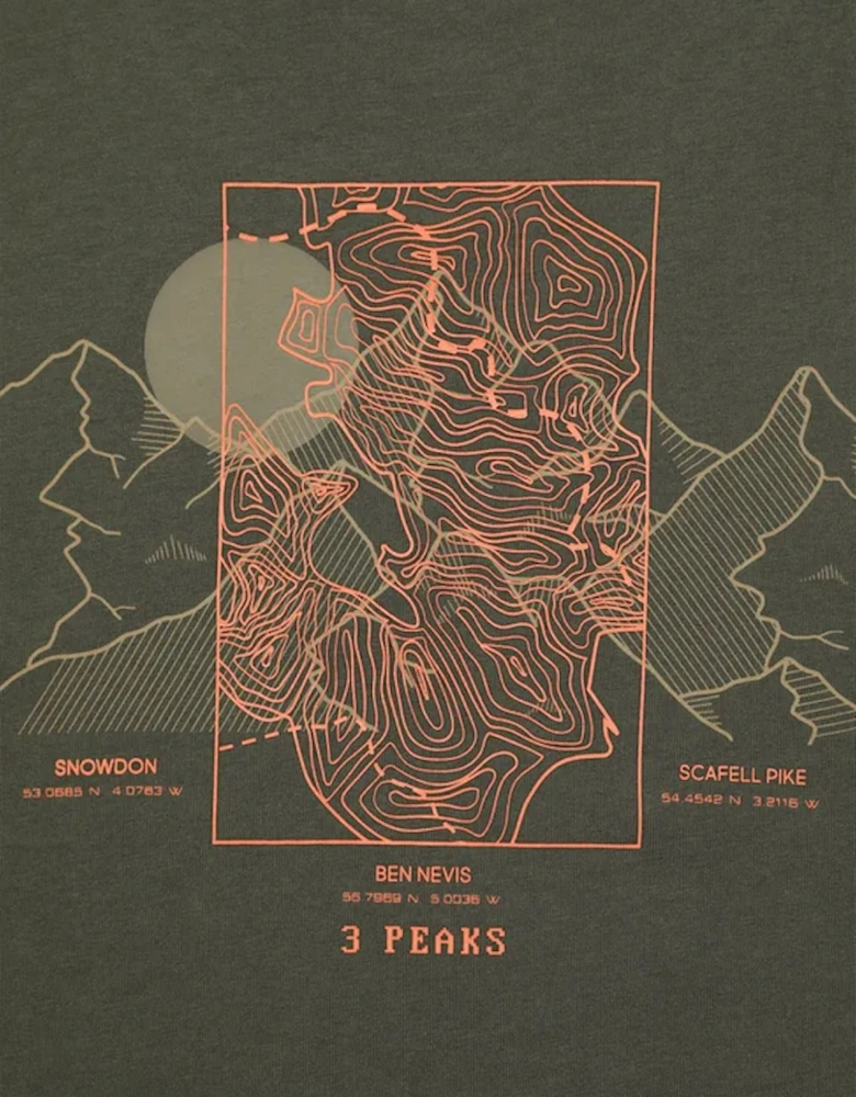 Mens 3 Peaks Cotton T-Shirt