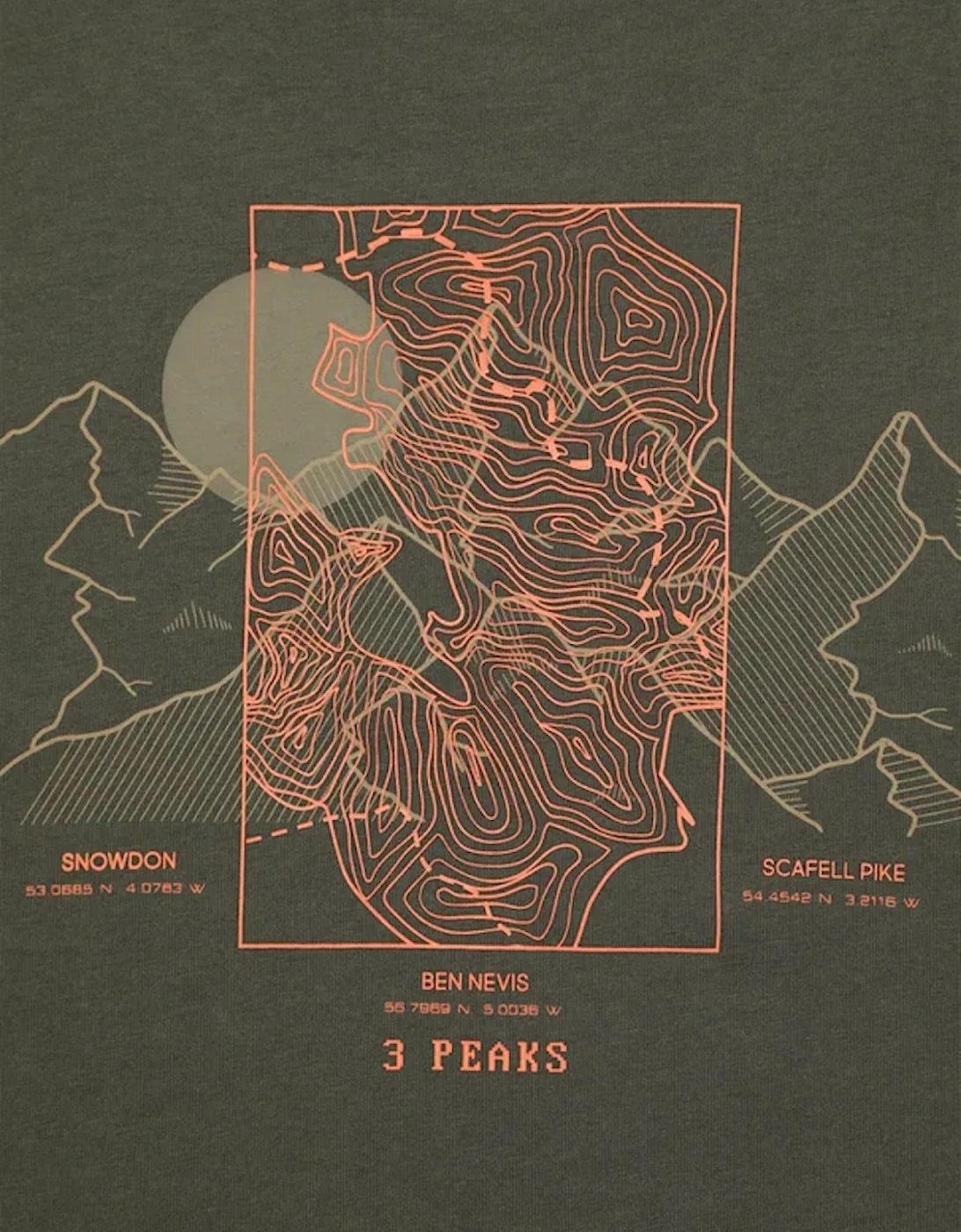 Mens 3 Peaks Cotton T-Shirt