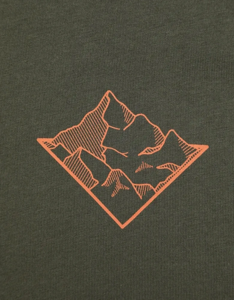 Mens 3 Peaks Cotton T-Shirt