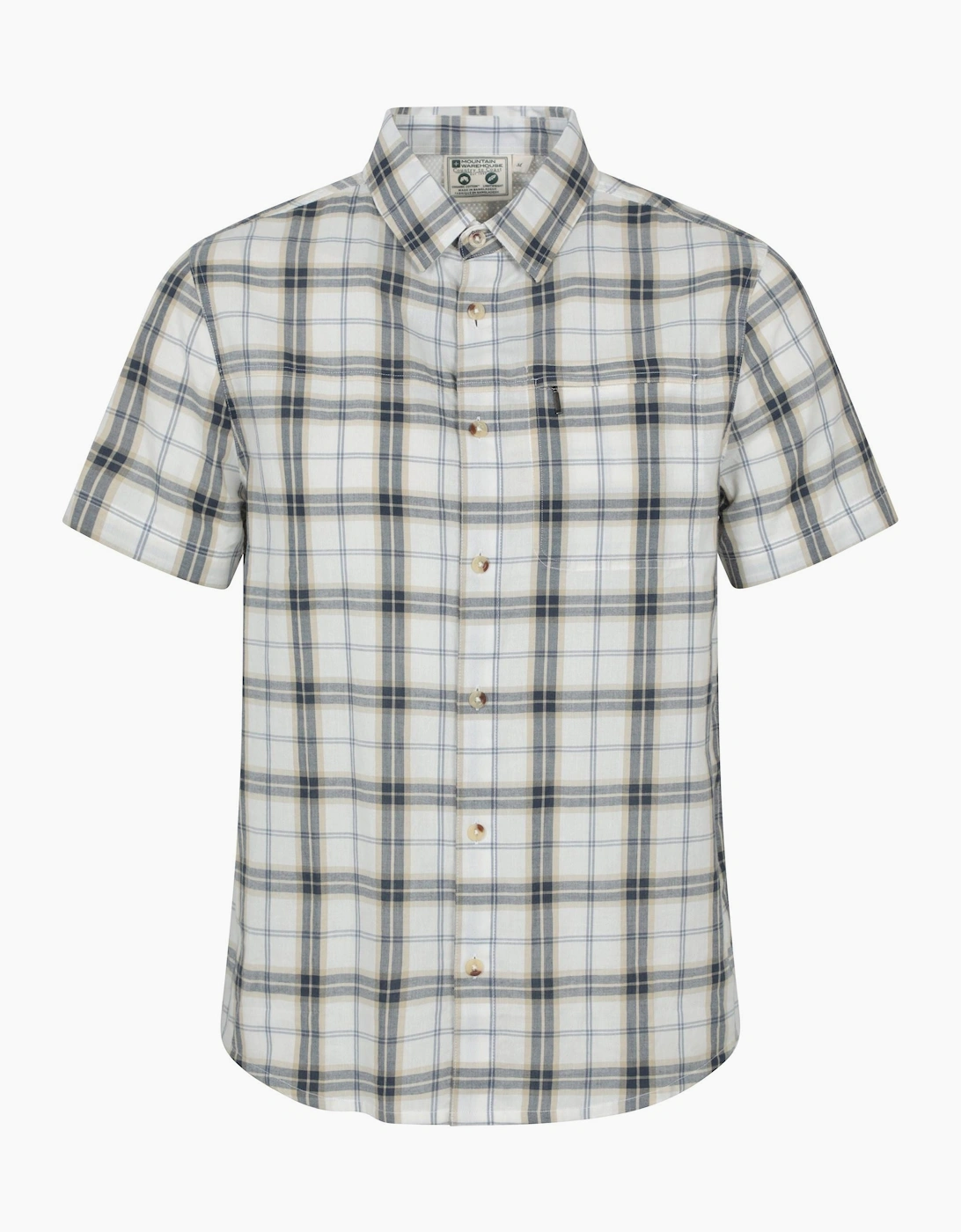 Mountain Warehouse Men's Cream Cotton Shirt - Size: 42/Regular