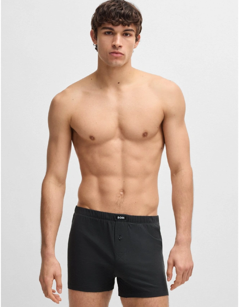 2 Pack of Boxer Shorts in Stretch Cotton