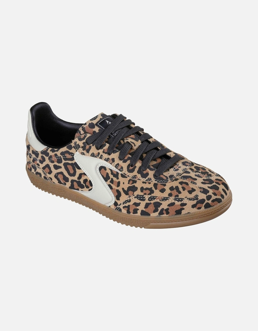 Skechers Women's Brown Hotshot - On The Prowl Leather Leopard Standard Trainers  5 Size 5