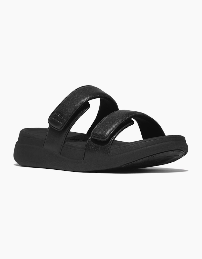 F-Mode Go Polyurethane Women's All Black Sandals