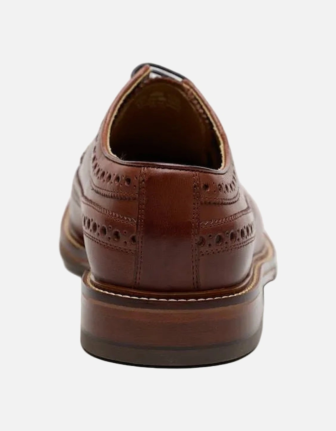 Longwing Brogue Country Leather Men's Berry Shoes