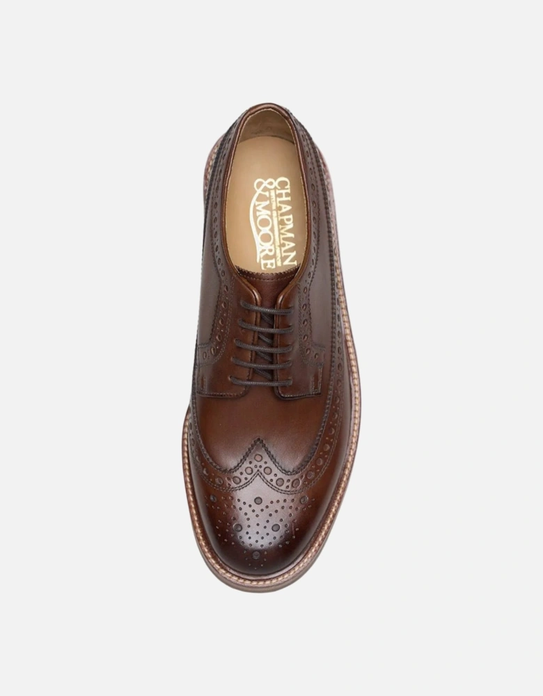 Longwing Brogue Country Leather Men's Choco Shoes