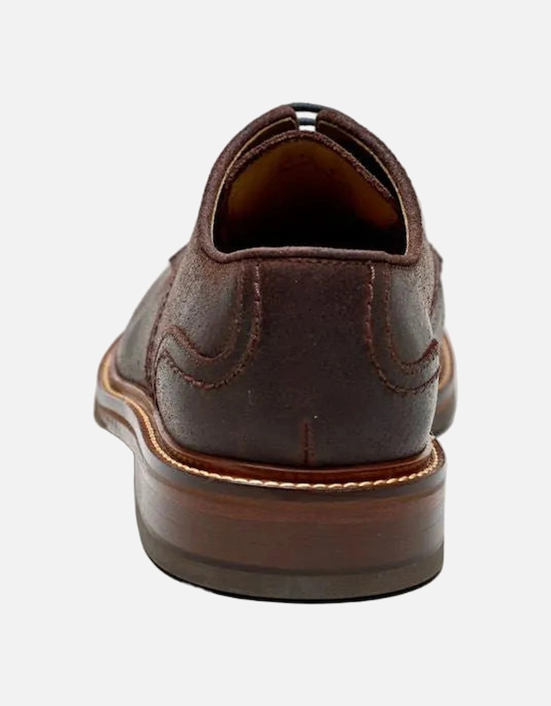 Plain Derby Country Leather Men's Choco Shoes