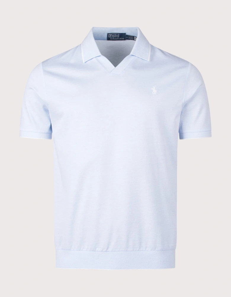 Jacquard Mesh Polo Shirt