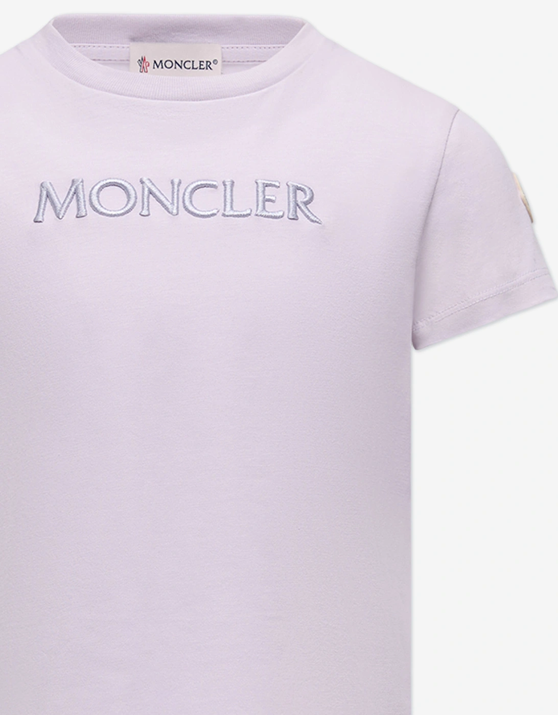 Enfant Girls Cotton Logo T-Shirt in Purple