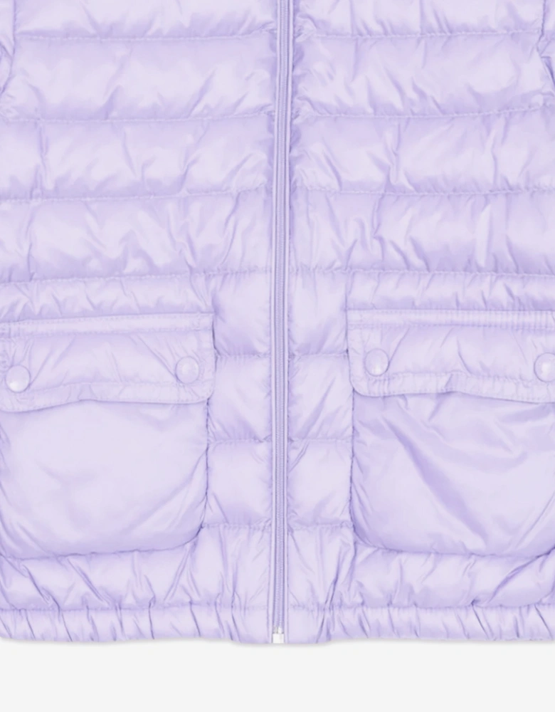 Enfant Girls Down Padded Lans Jacket in Purple