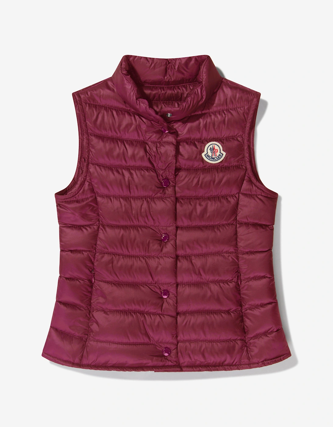 Enfant Girls Down Padded Liane Gilet in Red, 5 of 4
